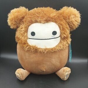 NWT 10" Squishmallow Kellytoy Plush BENNY Bigfoot Yeti Brown SOFT Glitter Hair